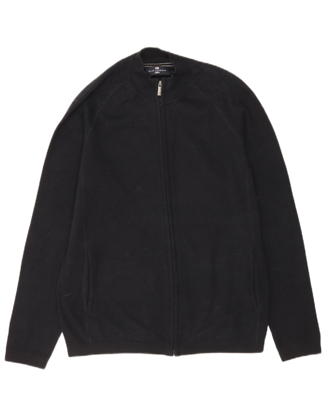 Suéter masculino Marks & Spencer Blue Harbor Cardigan médio algodão azul marinho