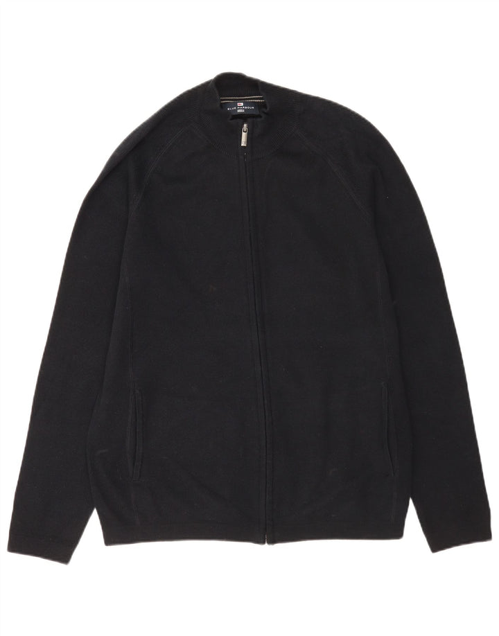 Suéter masculino Marks & Spencer Blue Harbor Cardigan médio algodão azul marinho