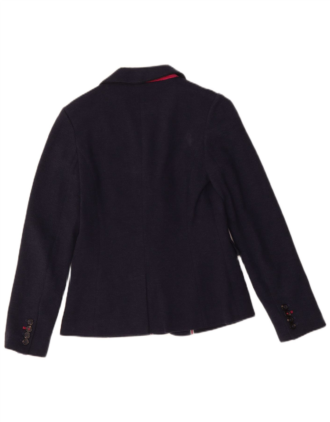 Jaqueta blazer feminina Joules com 2 botões Reino Unido 8 pequena espinha de peixe azul marinho
