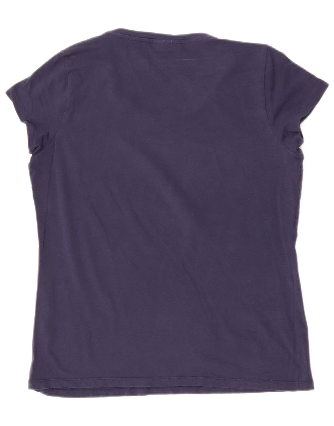 Camiseta feminina Trussardi Jeans UK 14 médio azul marinho