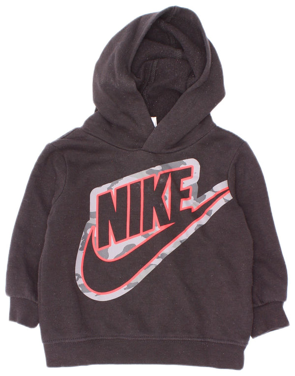 Suéter com capuz gráfico Nike Baby Boys 9-12 meses algodão preto