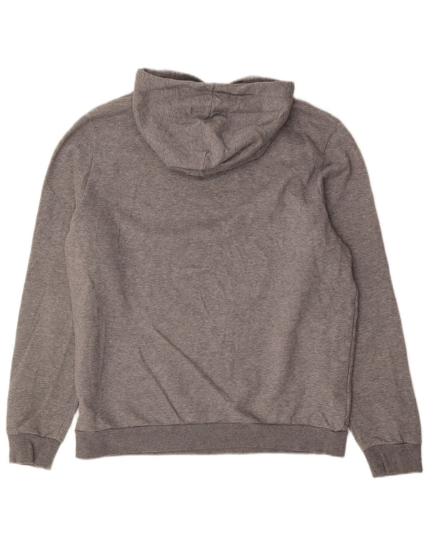 PUMA Mens Graphic Hoodie Jumper Grande Algodão Cinza