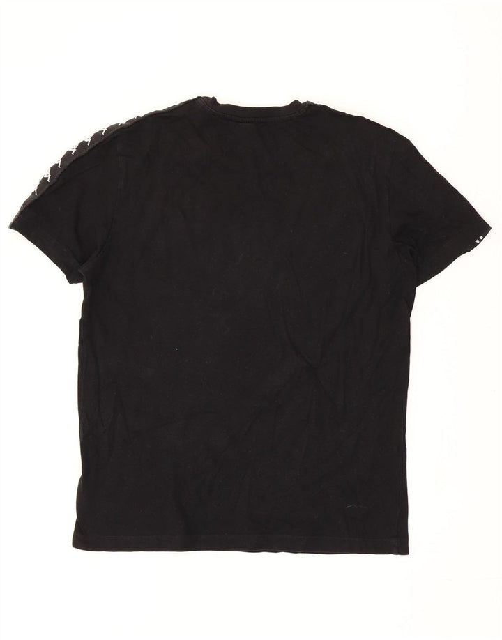 Camiseta gráfica masculina Kappa Top médio preto
