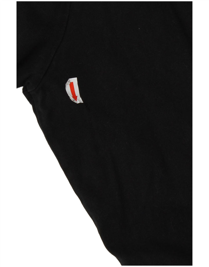 Lyle & Scott Camiseta masculina de manga comprida de algodão preto médio