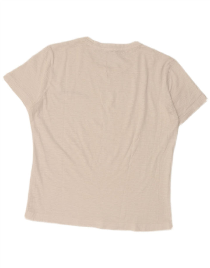 Camiseta Calvin Klein Jeans Mulher Top UK 14 Médio Branco