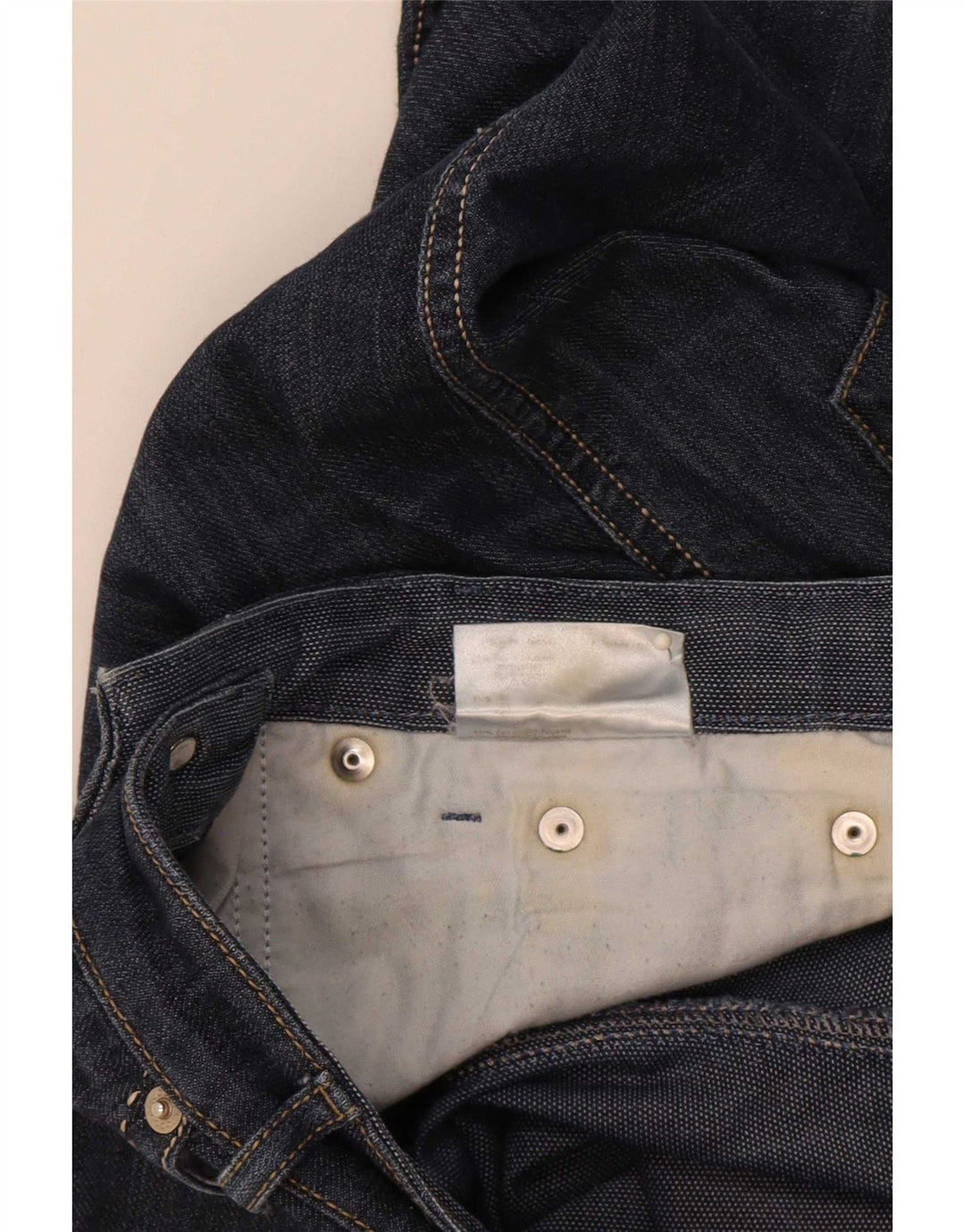 Calça jeans reta feminina Roccobarocco W32 L29 algodão azul marinho