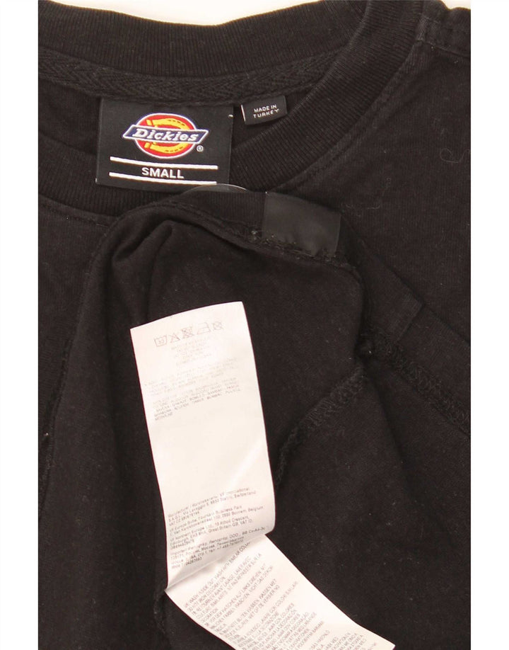 Camiseta gráfica masculina Dickies top pequeno algodão preto