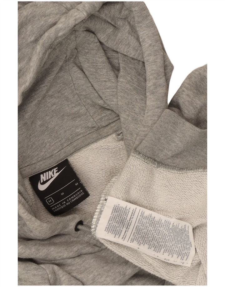 Nike Womens Hoodie Jumper UK 14 Médio Cinza Algodão