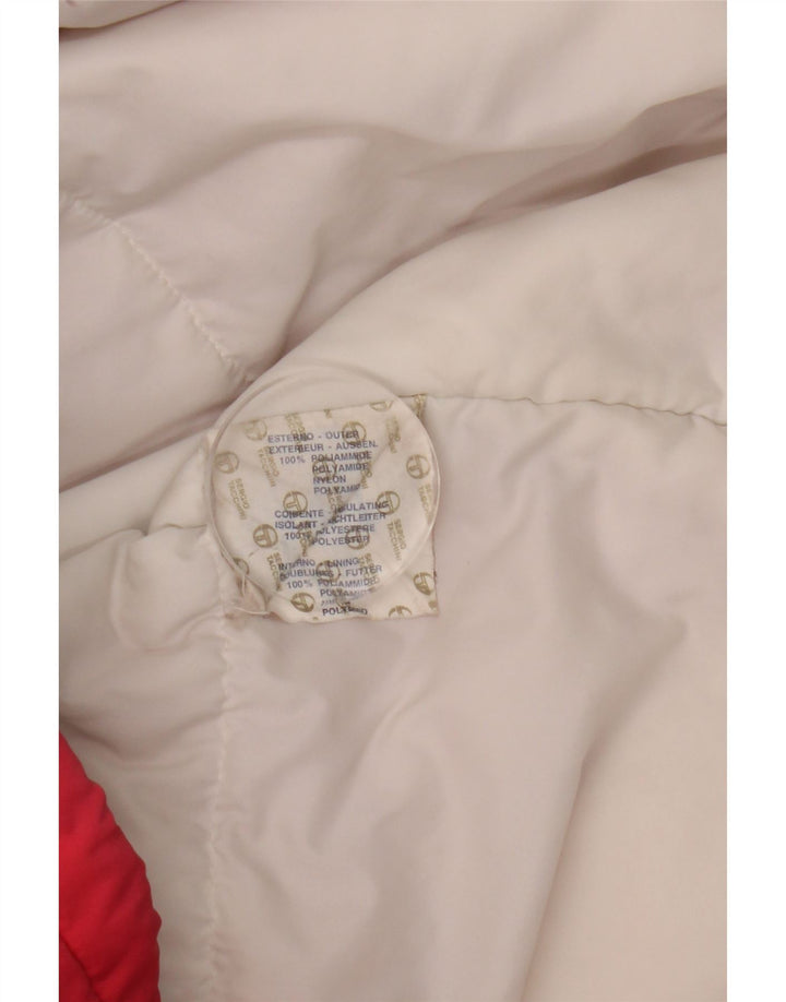 Jaqueta de esqui masculina Sergio Tacchini UK 44 2XL poliamida colorblock vermelha