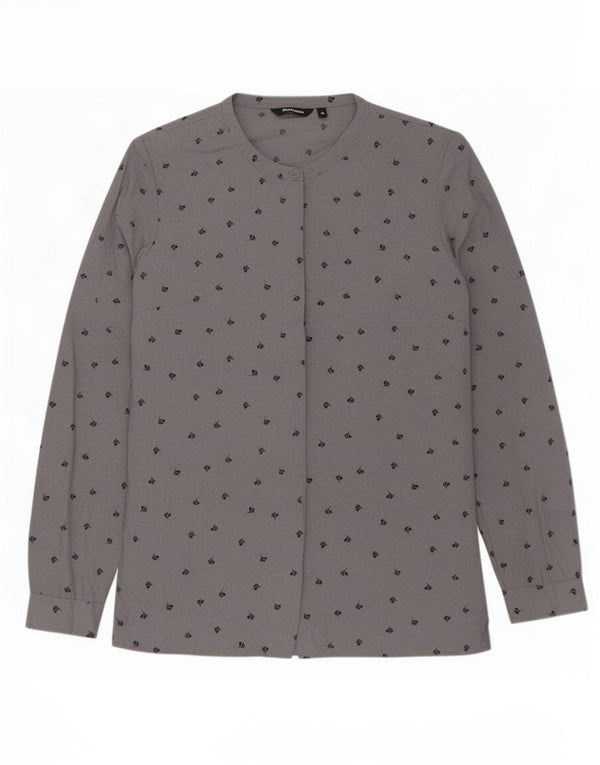 Blusa feminina Rohan Reino Unido 10 poliéster floral cinza pequeno