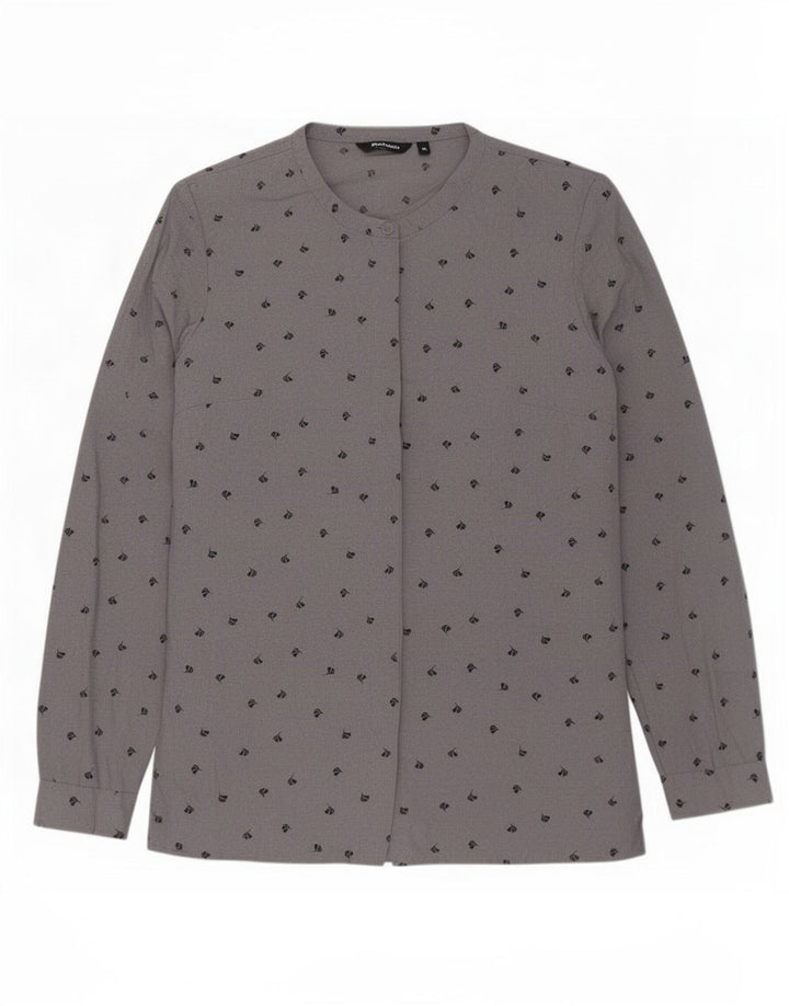Blusa feminina Rohan Reino Unido 10 poliéster floral cinza pequeno
