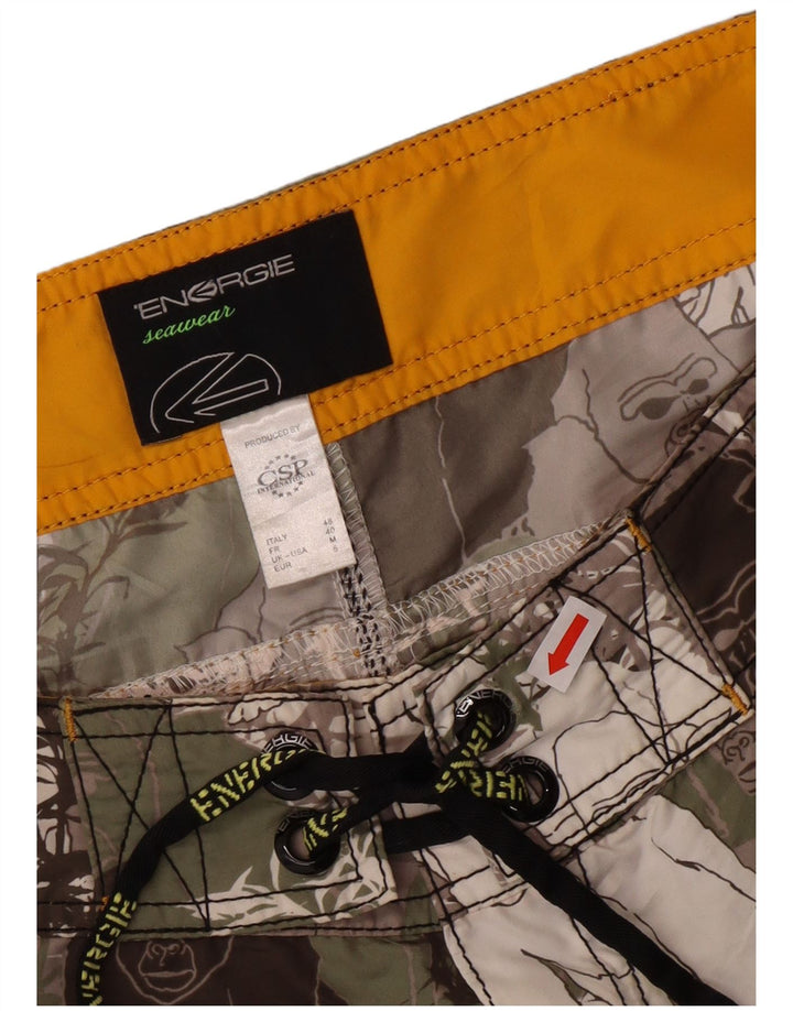 Shorts de natação masculino ENERGIE com estampa animal multicolorido médio