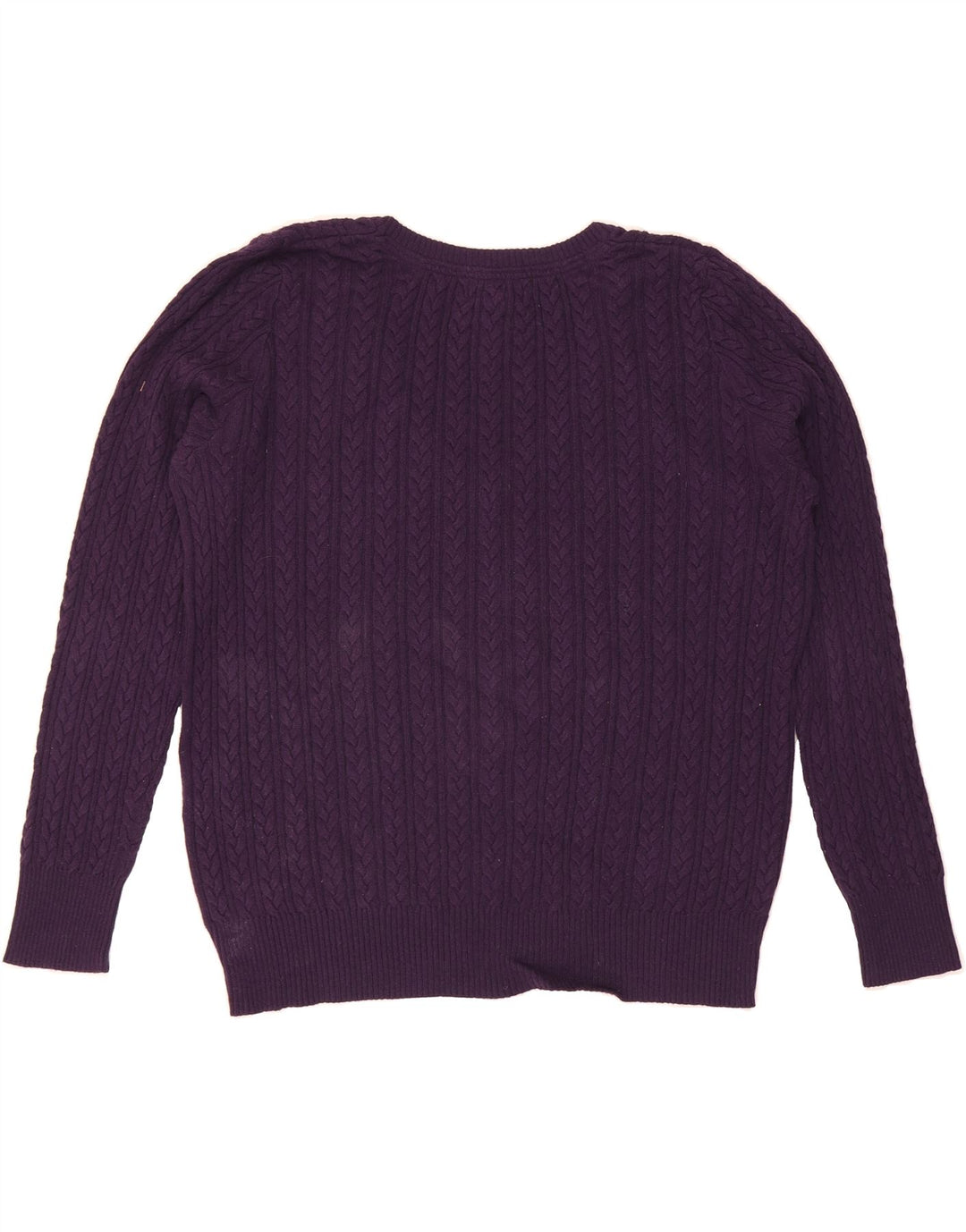EDDIE BAUER Womens V-Neck Jumper Sweater UK 18 XL Purple Cotton Vintage Eddie Bauer and Second-Hand Eddie Bauer from Messina Hembry 