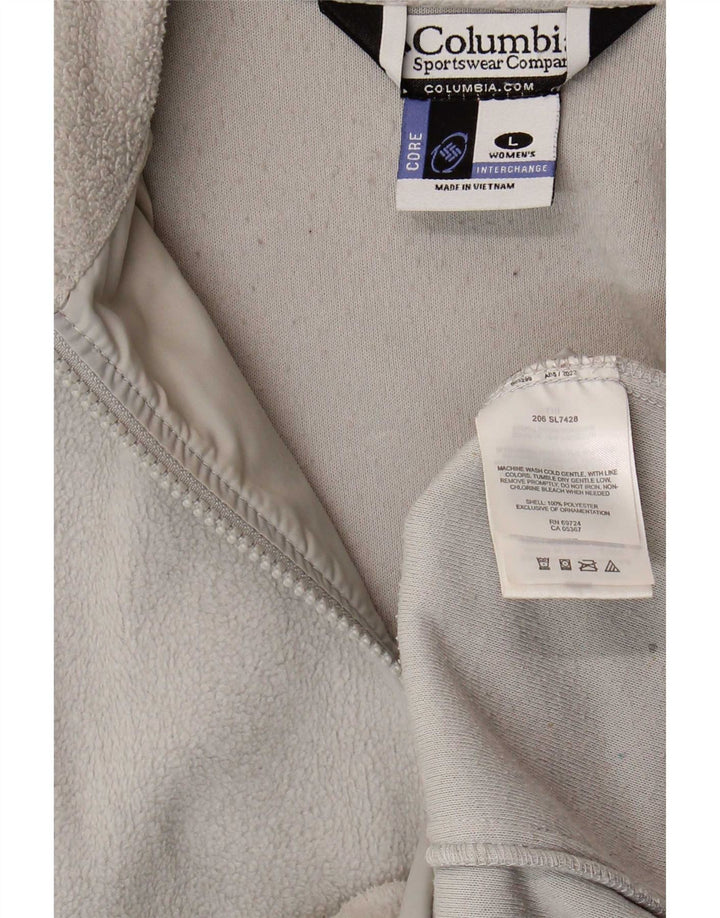 Columbia Womens Interchange Liner Fleece Jacket UK 16 Grande Poliéster Cinza