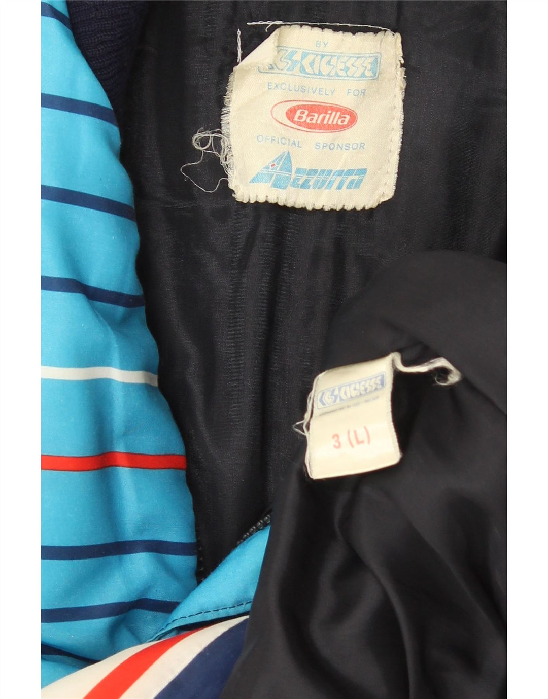 Colete acolchoado masculino Azzurra UK 40 grande poliéster colorblock azul marinho