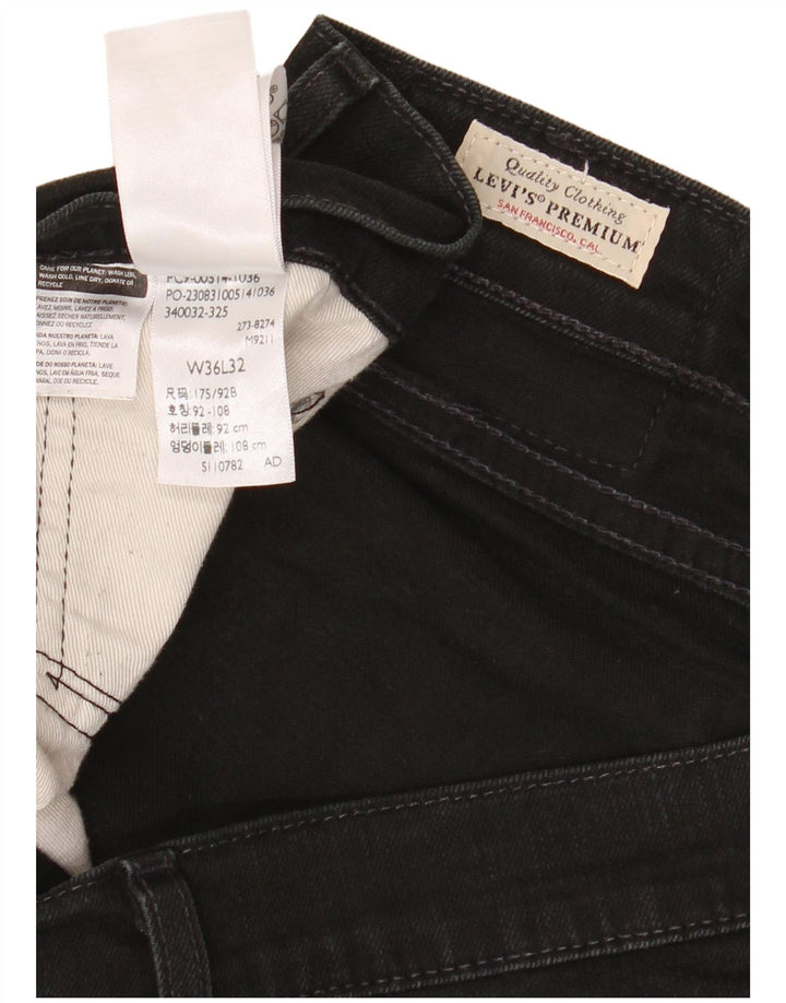 Jeans retos masculinos LEVI'S W36 L32 algodão preto