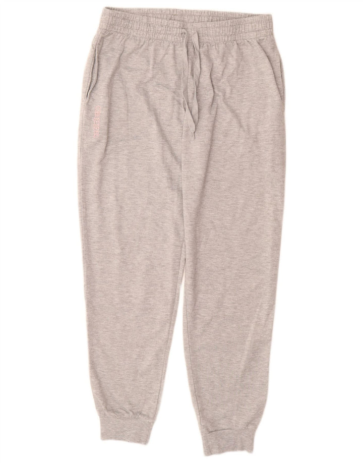 Calça de treino feminina Kappa Joggers UK 18 XL cinza poliéster