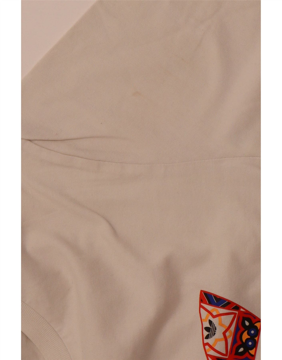 ADIDAS Mens Graphic T-Shirt Top Médio Off White Algodão