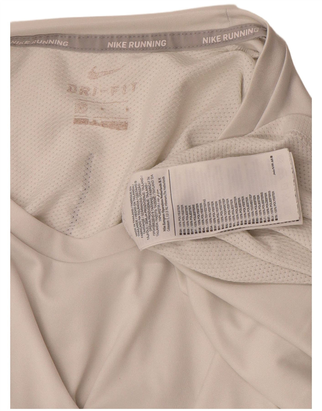 Camiseta masculina Nike Dri Fit Graphic Top Médio Branco Poliéster
