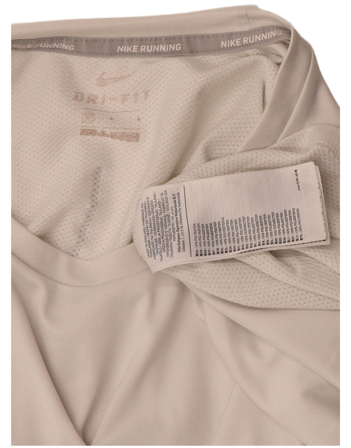 Camiseta masculina Nike Dri Fit Graphic Top Médio Branco Poliéster