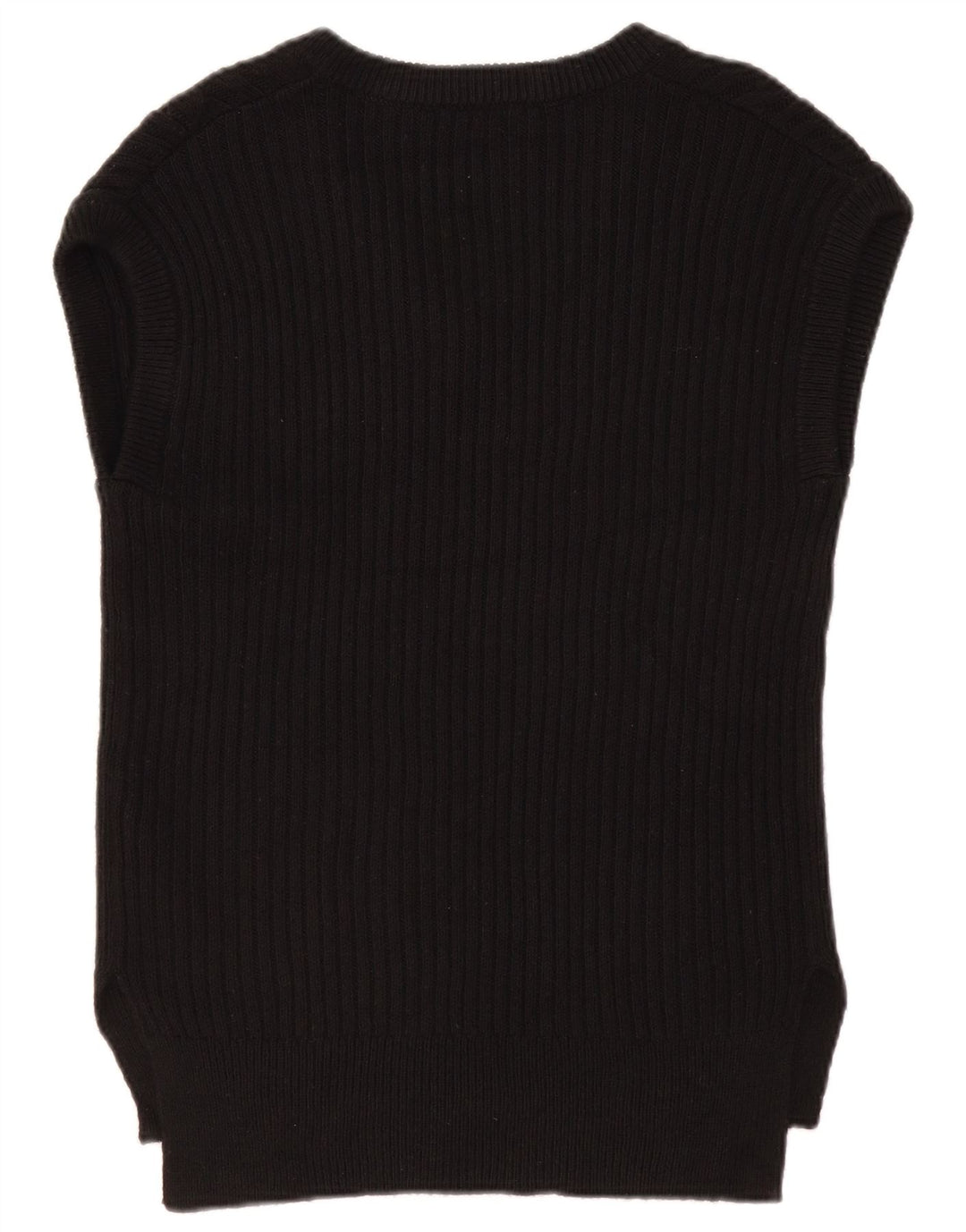 Regata feminina MARKS & SPENCER com colete superdimensionado Reino Unido 10 algodão preto pequeno