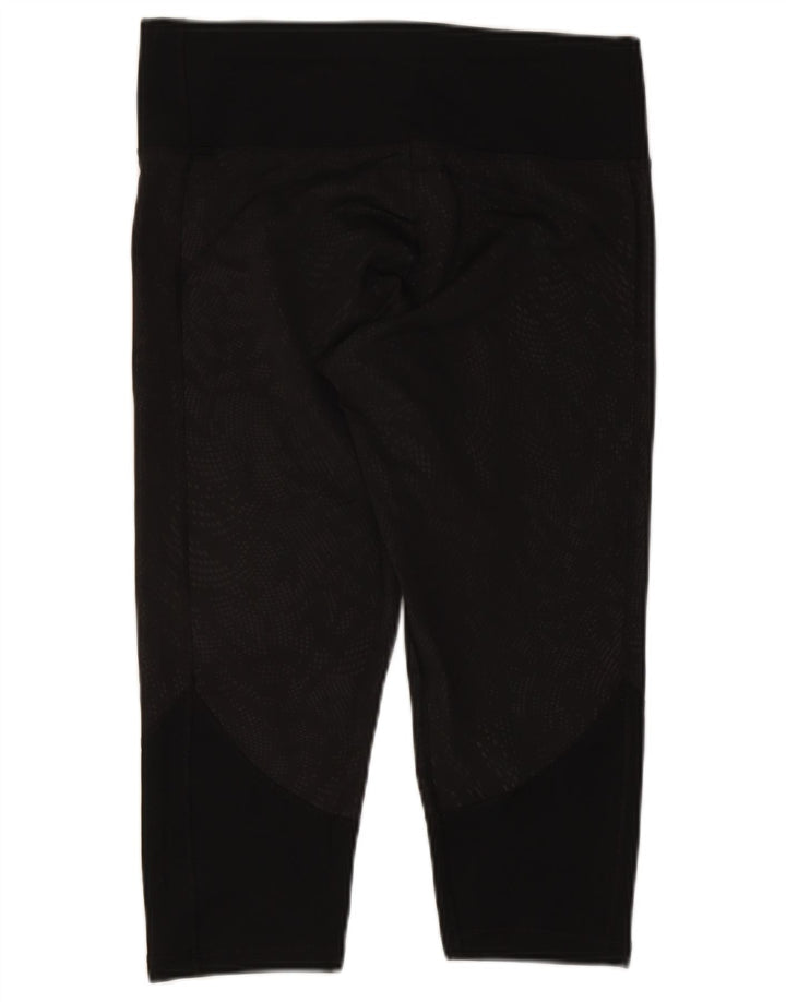 ADIDAS Womens Climalite Capri Leggings UK 16/18 Grande Preto Poliéster