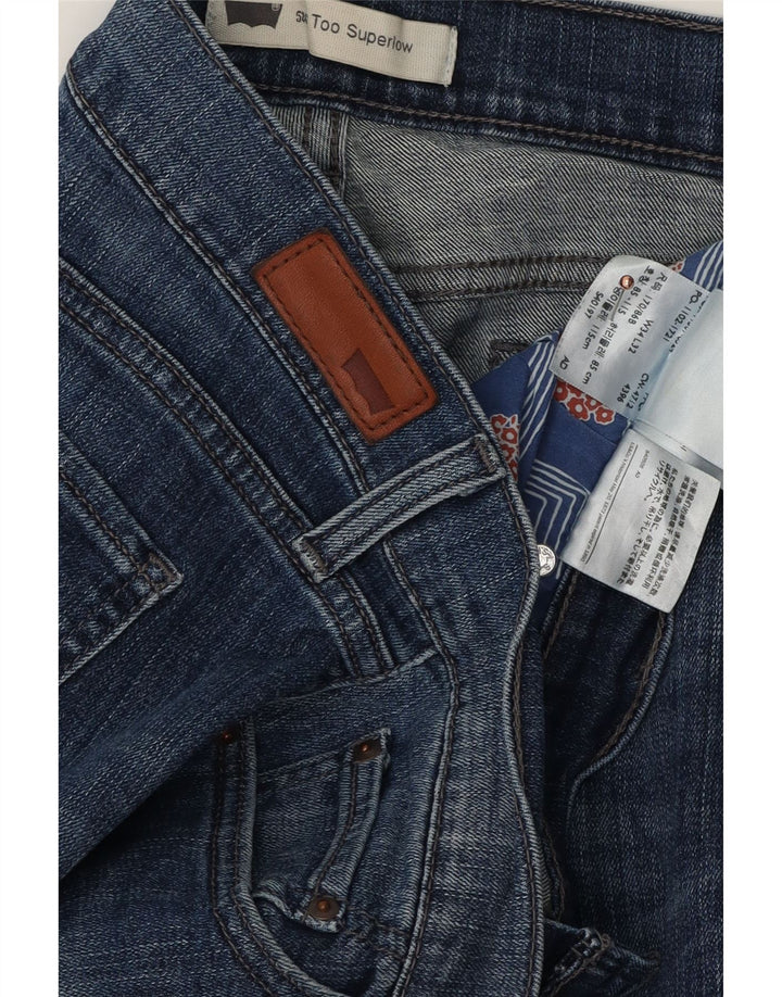 Calça jeans feminina LEVI'S 524 Super Low Slim W34 L32 azul algodão