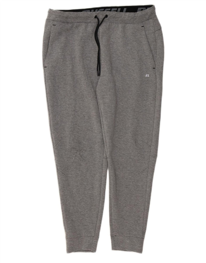 RUSSELL ATLÉTICO Mens Calças de treino Joggers poliéster cinza grande
