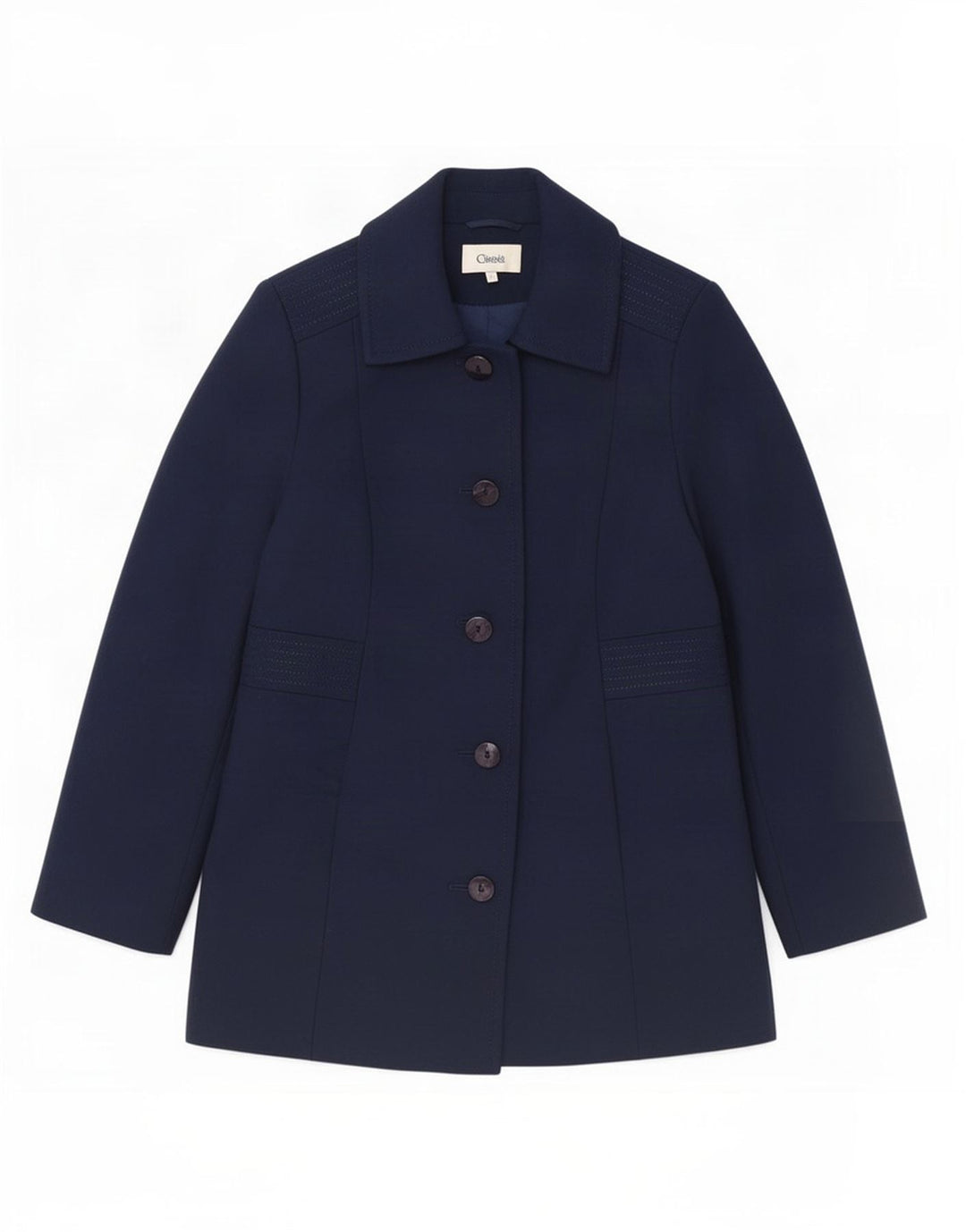 Jaqueta blazer feminina de 5 botões Marks & Spencer Reino Unido 12 médio azul marinho