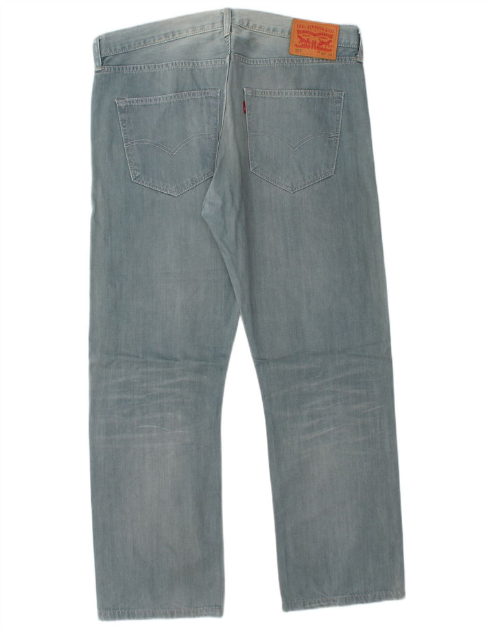 LEVI'S Masculino 501 Straight Jeans W36 L29 Azul Algodão