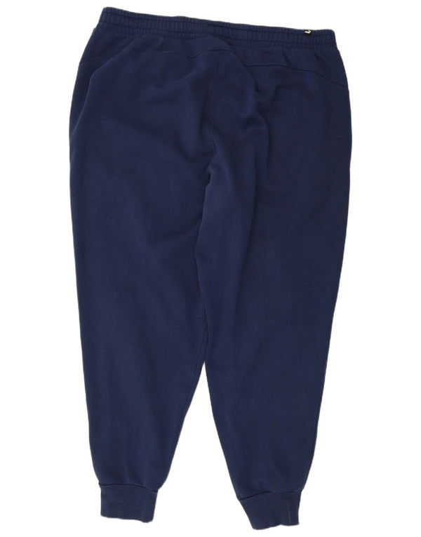 Calça de treino masculina Puma Joggers 3XL algodão azul marinho