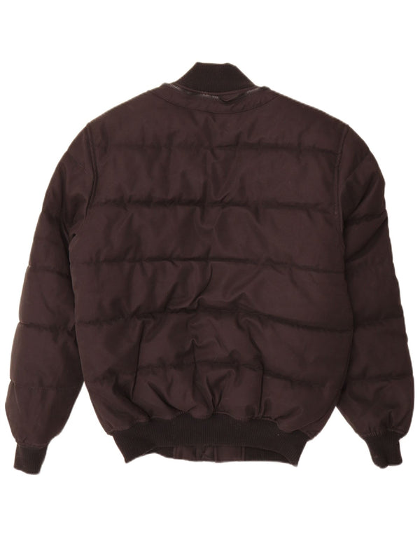 Jaqueta acolchoada masculina Zara UK 36 poliéster preto pequeno