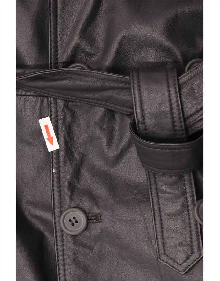 Casaco masculino de couro Machiavelli com peito duplo IT 48 couro cinza médio