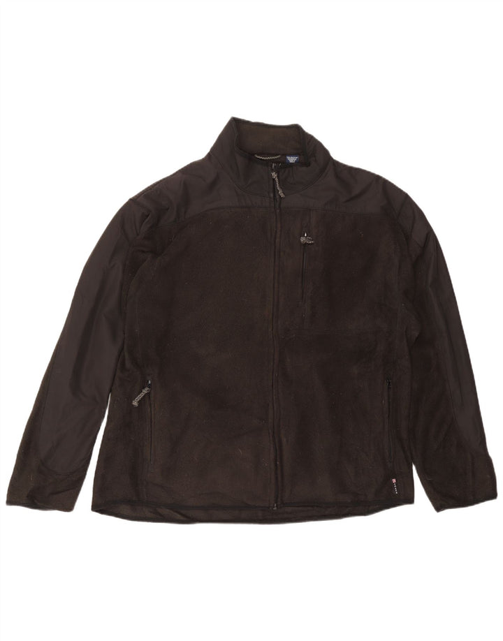 Jaqueta masculina de lã Chaps UK 42 XL preto Colourblock poliéster