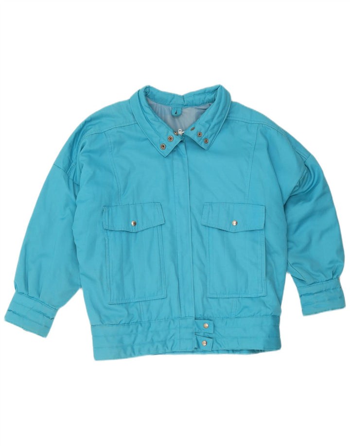 Jaqueta Bomber Vintage Feminina UK 18 XL Azul