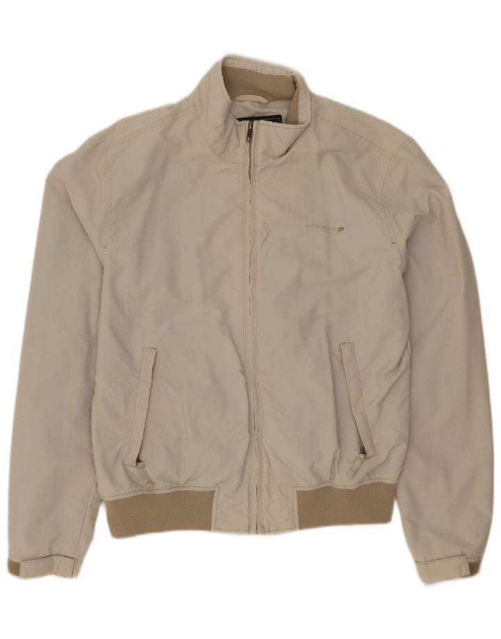 Jaqueta bomber Woolrich Boys 15-16 anos XL bege nylon