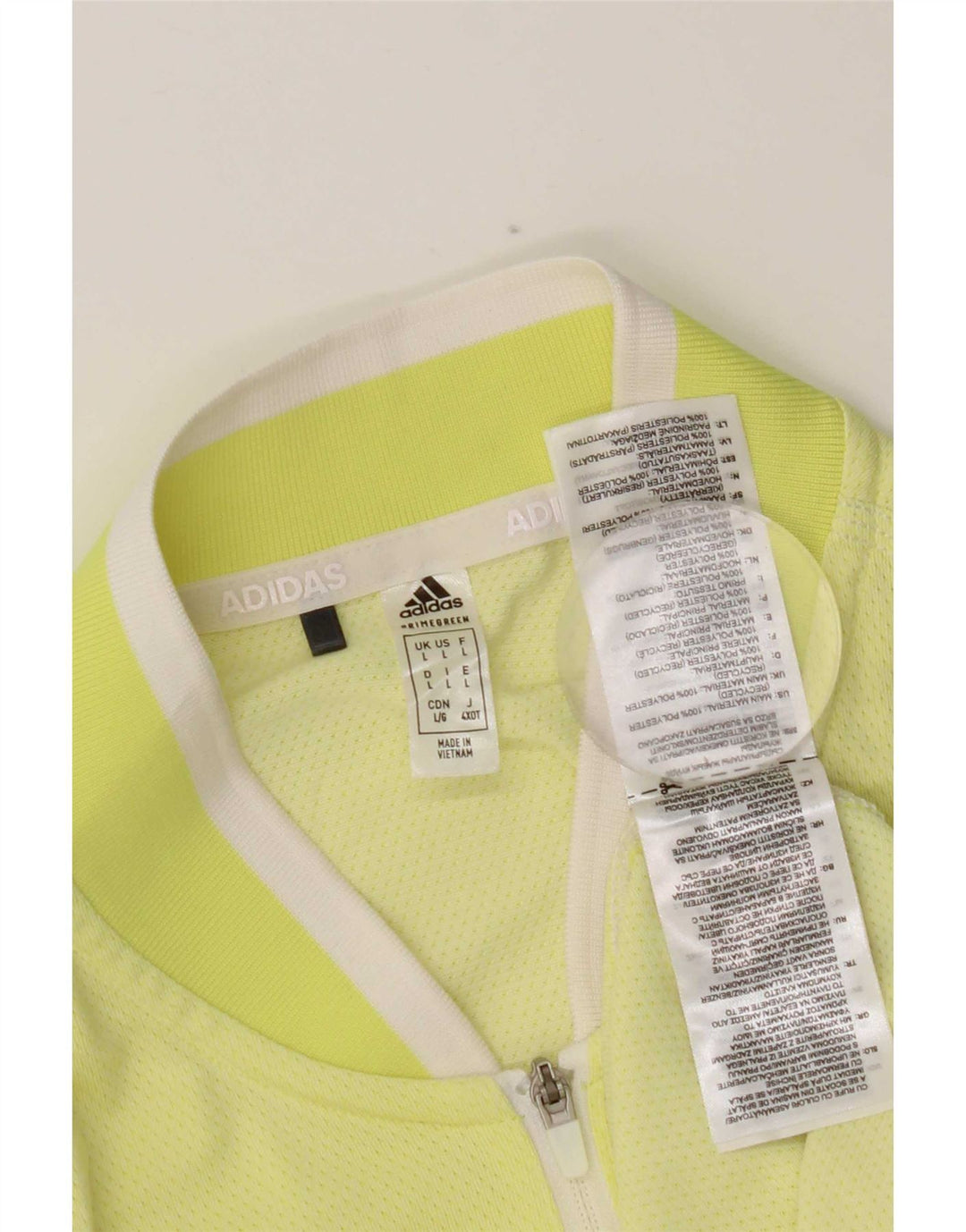 Adidas Womens Vest Top UK 14 Grande Poliéster Amarelo