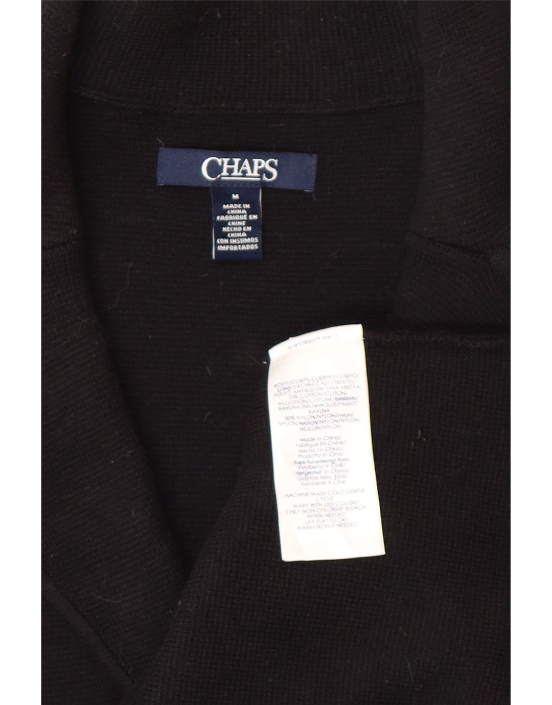 Jaqueta blazer feminina de 3 botões CHAPS Reino Unido 14 algodão preto médio