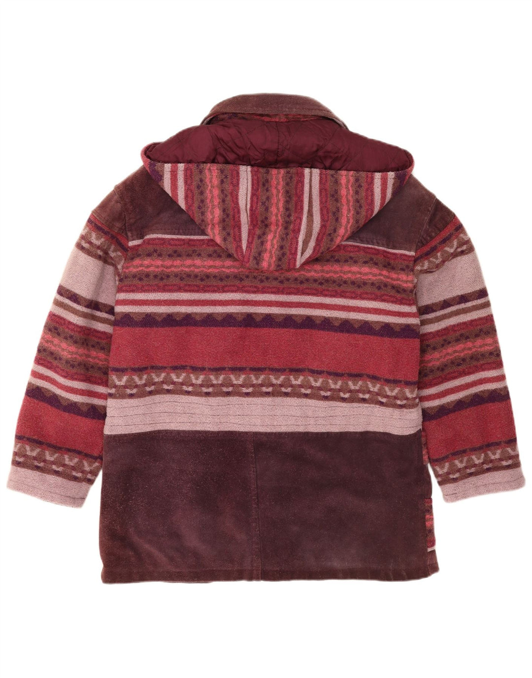 Jaqueta corta-vento feminina Henri Rossi EU 42 grande couro multicolorido