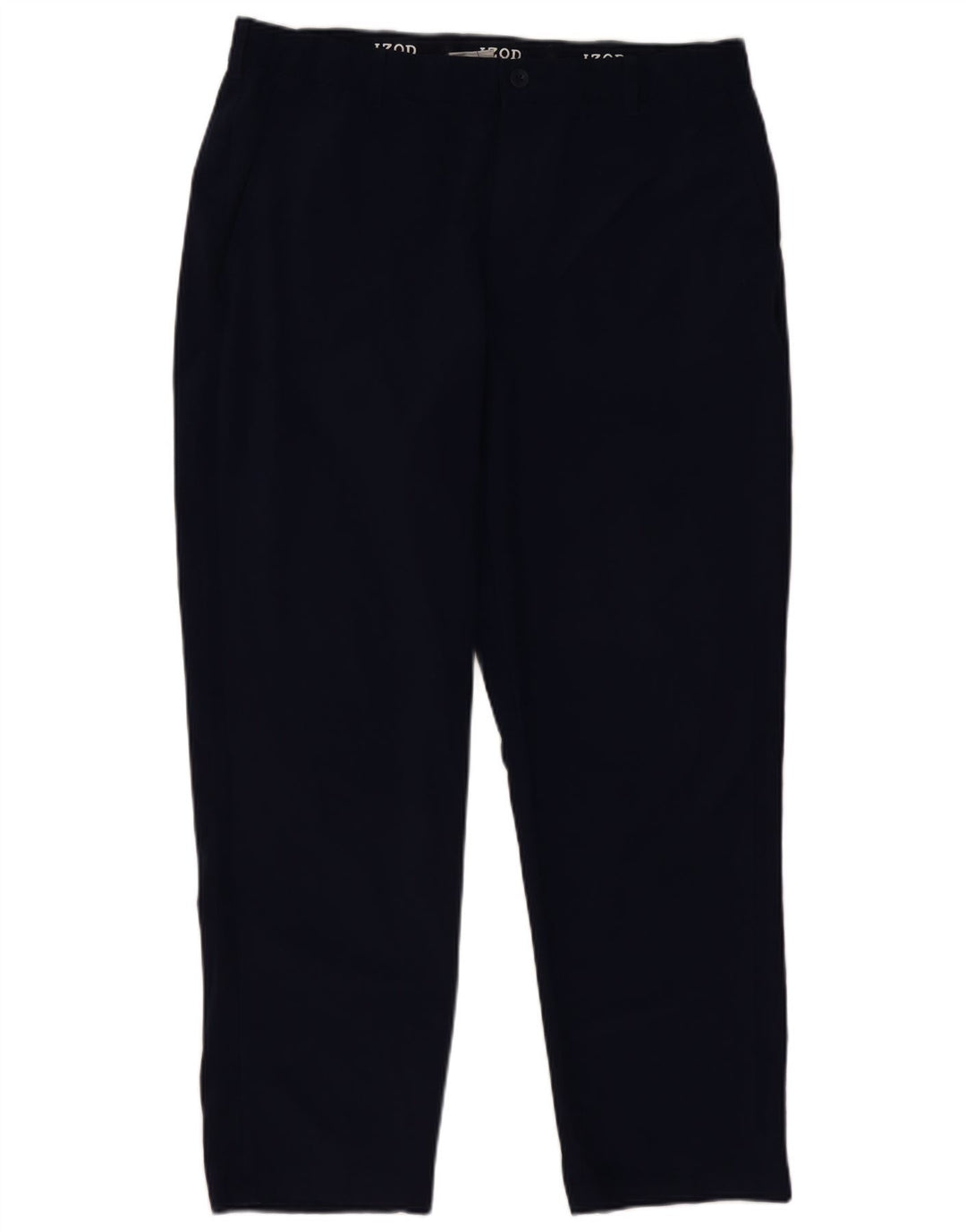Calça Chino Reta Masculina Izod W40 L30 Poliéster Azul Marinho