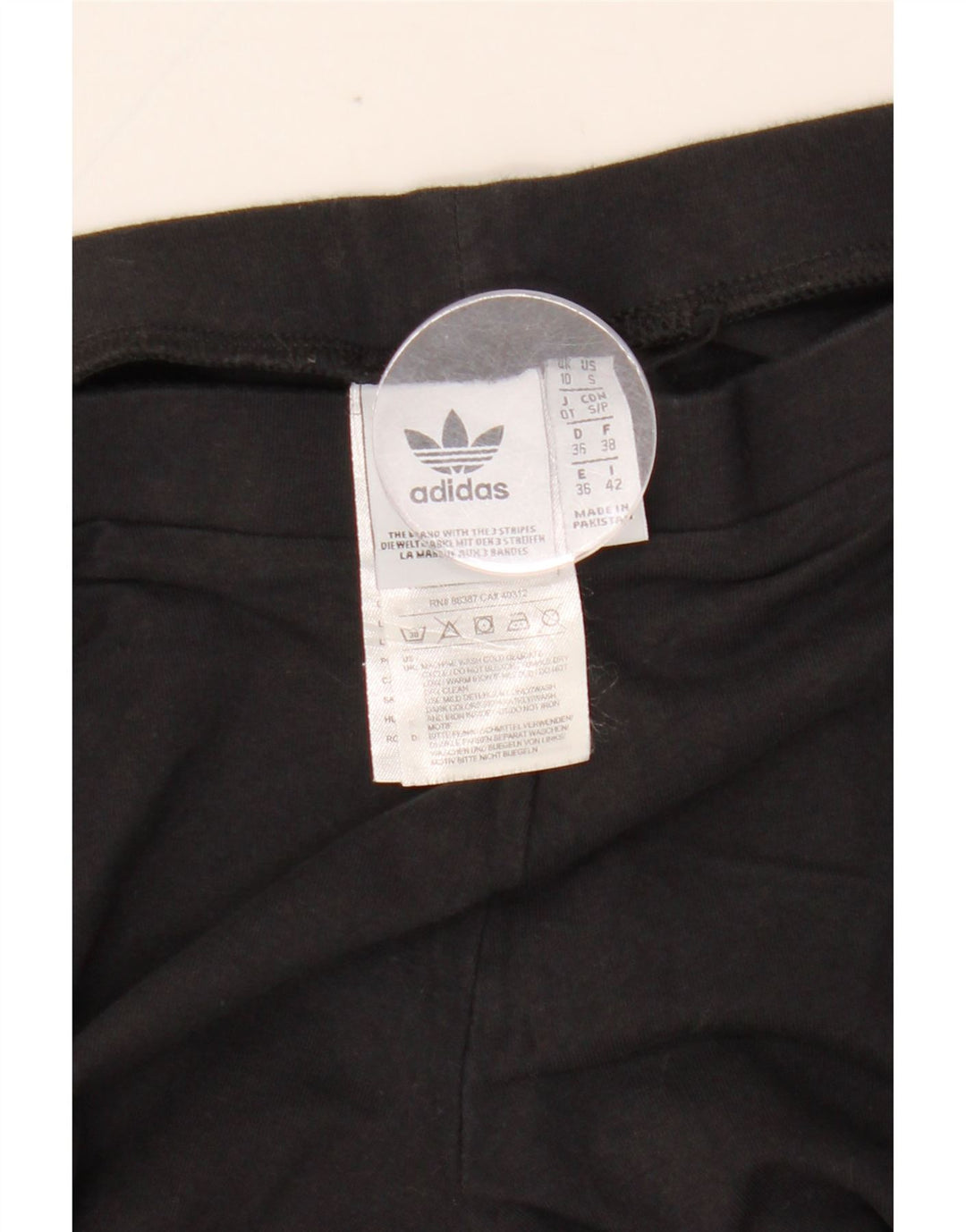 ADIDAS Womens Leggings UK 10 Small Black Cotton