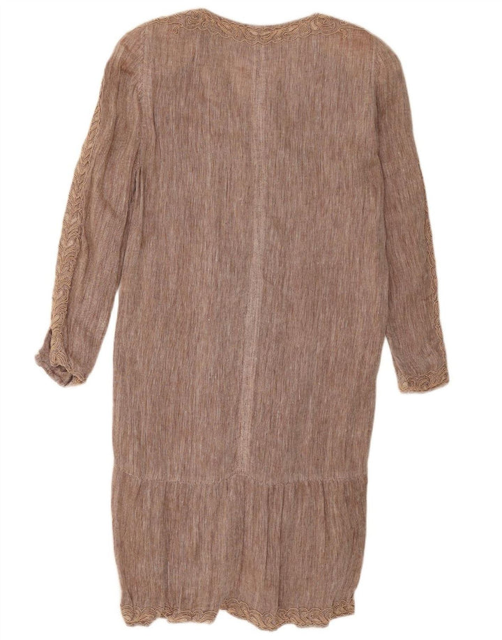 ROCCOBAROCCO Vestido feminino de manga comprida IT 44 marrom médio