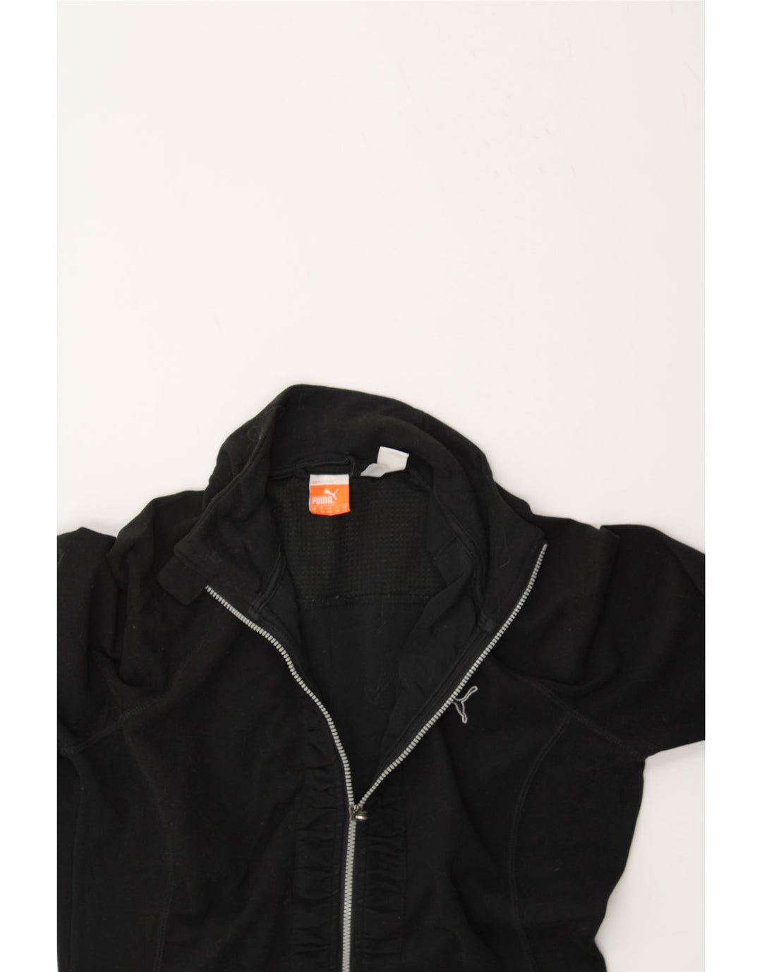PUMA Womens Tracksuit Top Jacket UK 10 Pequeno Poliéster Preto