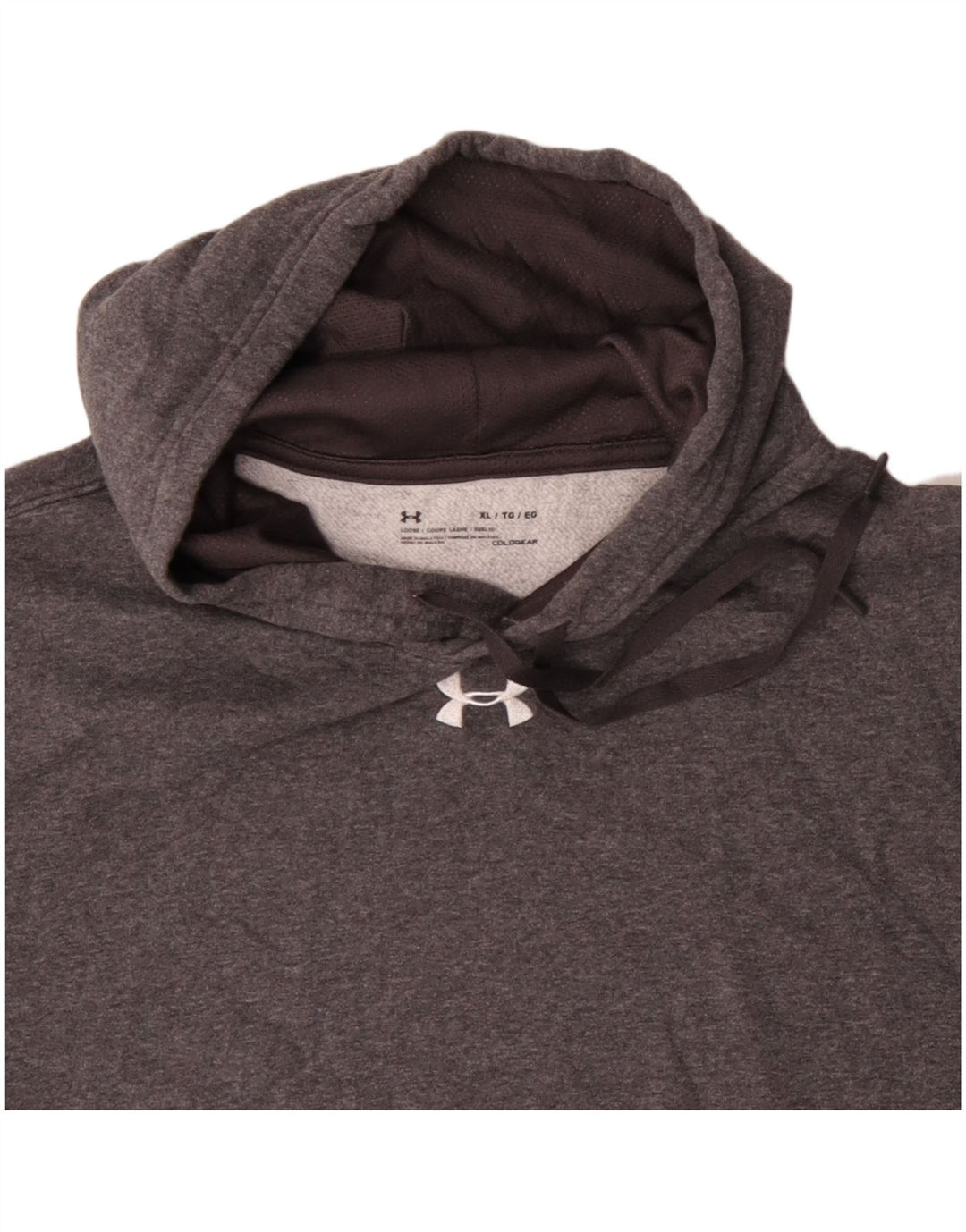 UNDER ARMOUR Mens moletom com capuz XL poliéster cinza