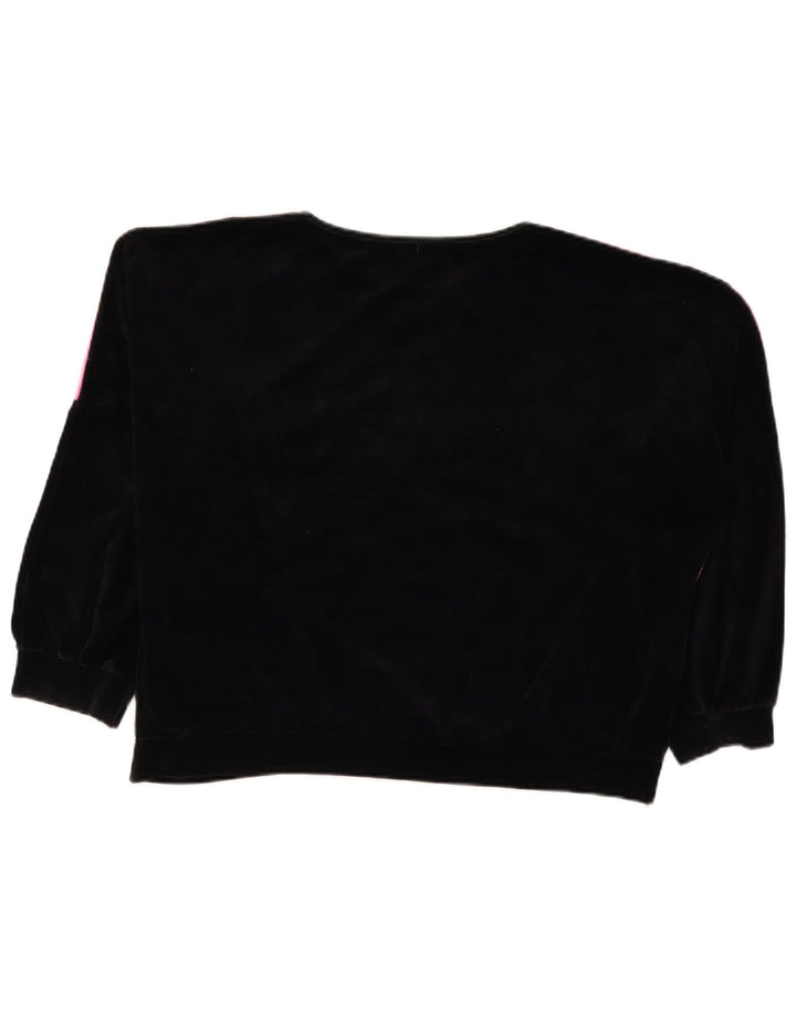 Camisola feminina vintage Jumper UK 18 XL rosa colorblock poliéster