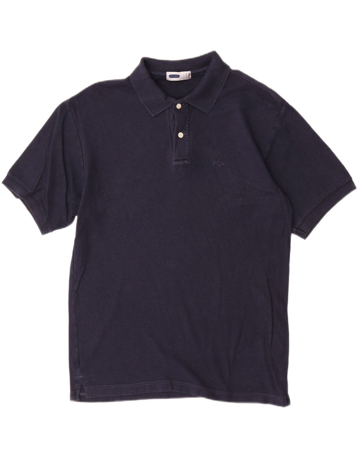Camisa polo masculina FILA IT 50 algodão azul marinho médio