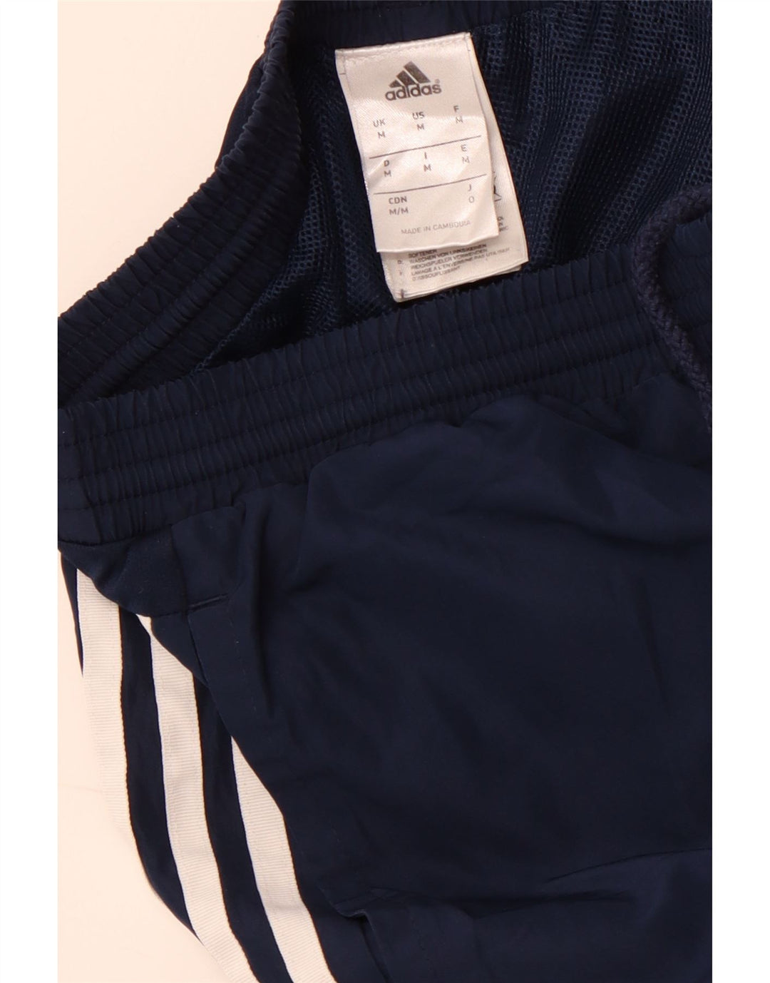 ADIDAS Calça de treino feminina joggers médio azul marinho poliéster esportivo