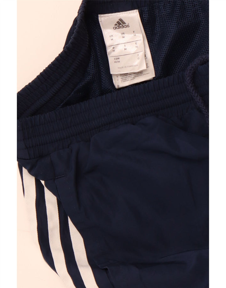 ADIDAS Calça de treino feminina joggers médio azul marinho poliéster esportivo