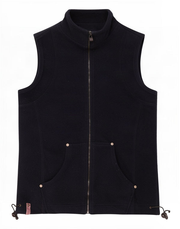 Colete de lã feminino M&Co UK 12 poliéster azul marinho médio