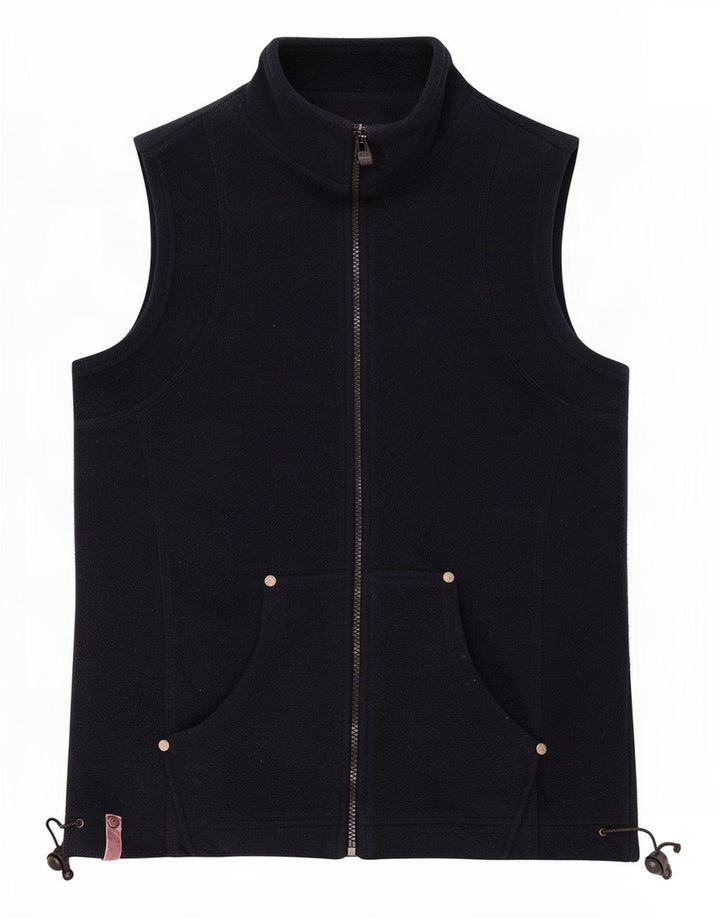 Colete de lã feminino M&Co UK 12 poliéster azul marinho médio